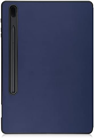 Калъф за таблет, съвместим с калъф за таблет сега вход Galaxy Tab S7 FE 12,42021 (SM-T730/T736)/S7 Lite, мек защитен калъф от TPU с автоматична функция за събуждане /сън (цвят син)