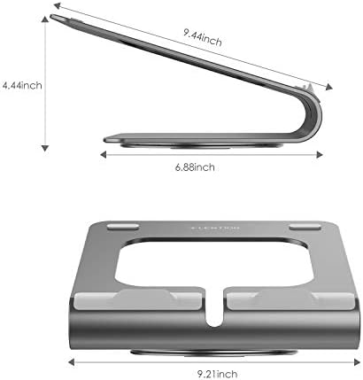 Подвижните поставки за лаптоп L2 със завъртане на 360 °, Поставка за преносим компютър за маса с поклащайки основа, съвместима с MacBook Pro / Air, лаптопи Surface и други преноси