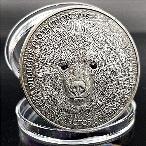 Нова Възпоменателна Монета с изображение на животно, Монголски перлено бял Мечка за Копиране Декорации, Колекция от Подаръци