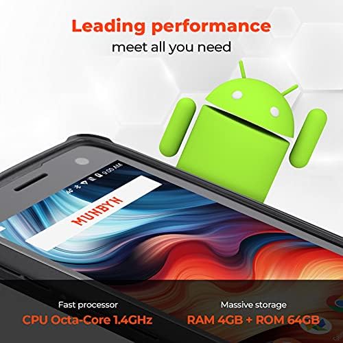 Android баркод Скенер Android 8.1 MUNBYN, мобилен компютър Zebra 4G, портативен скенер 2D QR Android, NFC 13,56