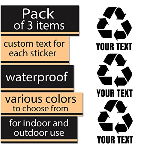 Потребителски етикети, Съвместими с 35-литров мусорным една кофа, за дома / офиса, Опаковки от 3 стикери