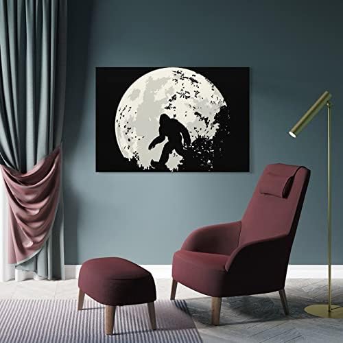 Снежен Човек на Луната Снежен Човек Подвесная Картина на Платно Стенно Изкуство, В Рамката на Произведения на изкуството, Извежда Картина за Декора на Стените на Х?