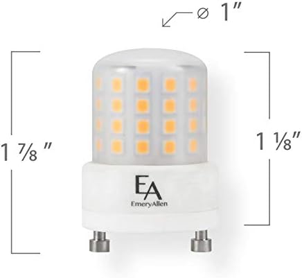 Led лампа за фен на EmeryAllen EA-GU24-5.0 W-001-309F-D с регулируема яркост, Съвместим с базата GU24 JA8, 120, В-5 W (еквивалент на 60 W), 550 Лумена, 3000 К, 1 бр.