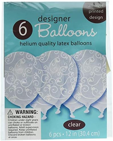 Прозрачни Латексови балони с Закрученными спиралями | Опаковка от 6 | декорация за партита