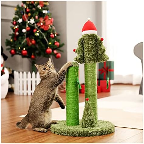 WYFDP Котешки Дърво Котешка кула с Когтеточкой от Сезал за Домашни Котки Cat Condo Кити Play Hous (Цвят: Зелен,