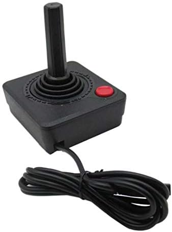 Outspot Здрав и Практичен Взаимозаменяеми Джойстик контролер LVW616 за Конзолната система за Atari 2600 Черно Жични