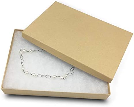TheDisplayGuys 20 Опаковки #85 Крафт-Кафяви Хартиени Кутии с Хлопчатобумажным пълнител (8 1/8 x 5 5/8x 1 5/16), за подаръци, опаковки, демонстрация и продажба на дребно