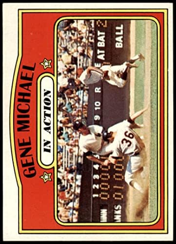 1972 Topps # 714 В действие Джийн Майкъл Ню Йорк Янкис (Бейзболна картичка) EX/MT йорк Янкис