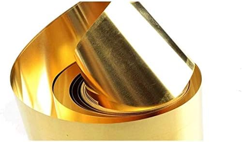 Тонколистовая метална плоча YUESFZ H62 от месинг Меден лист за обработка на метали, Дебелина: 0.3 mm Дължина: 2 м, Широчина: 40 мм Латунная плоча