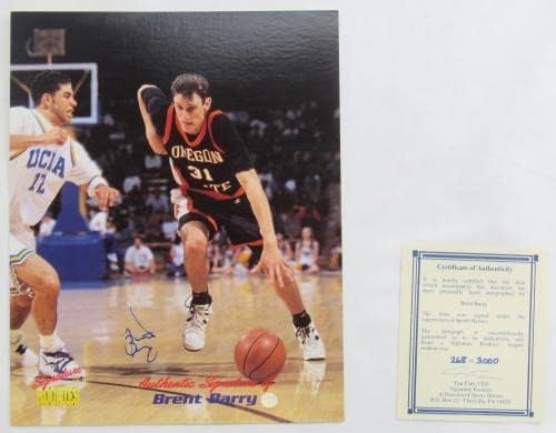 Брент Бари Подписа Автограф 1995 Баскетболно карта Начинаещи 8x10 с Автограф / - Снимки на НБА С Автограф
