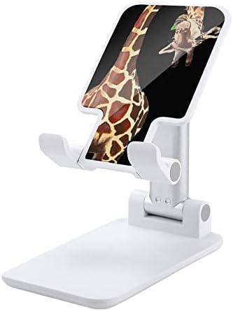 Забавен Сгъваем Настолен Държач за Мобилен Телефон с Жирафа, Преносима Регулируема Поставка, Аксесоари