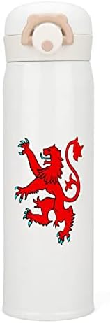 Лъвът е Свободен Шотландската Самозалепваща Бутилка За Вода с Капак, Изолиран Чаша От Неръждаема Стомана С Двойни