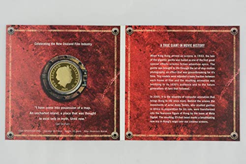 Нова зеландия Диамант Доларова монета, 2005 г. - Кинг Конг, 1 долар на САЩ, Резервната банка на Нова Зеландия