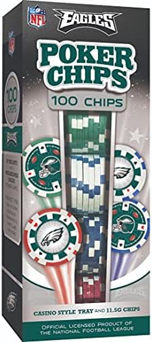 Денят Шедьоври - NFL Филаделфия Игълс - Комплект покер чипове от 100 теми в стила на казината