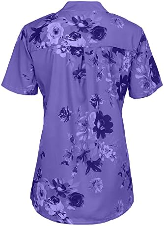 Цветни Потници за Жени 2023 Копчета, Модерни Ежедневни Ризи с Къс Ръкав, Тениски, Блузи