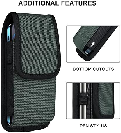 чанта-кобур за мобилен телефон ykooe, найлонов калъф за носене на колан, който е съвместим с iPhone 14 Pro, 14,