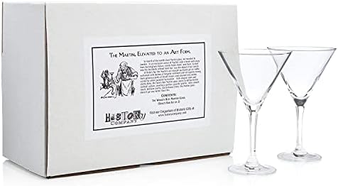 ИСТОРИЯ на КОМПАНИЯТА Набор от най-добрите в света чаши за мартини от 2 теми (подарък кутия Duke ' s Bar)
