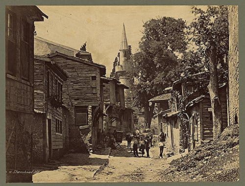 Исторически находки Снимка: Улица и Истанбул, Хората на улицата, Сгради, Истанбул, Турция,1870-1910, Берггрен
