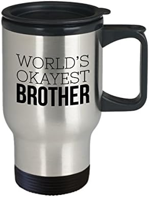 Най-добрата в света чаша за пътуване с брат си, кафеена чаша, подарък за брат, чаша за брат, подарък за коледа за