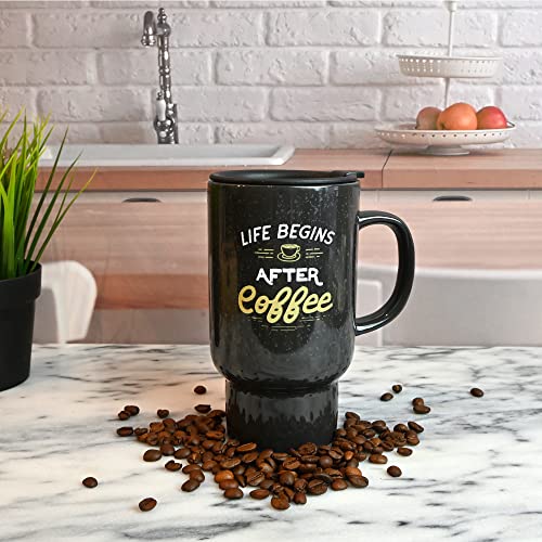 Бостонская Складовата животът Започва След Производството на Изолирани Керамични Пътна Кафе Чаши, 18 Мл