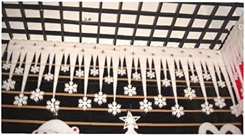 Zonster 2 бр. Зимни Коледни Висящи Украшения във формата на Снежинки, Бели Снежинки, Подвесная Венец по време на