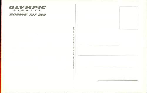 Самолет Olympic Airways Boeing 727-200 Оригиналната Реколта Картичка