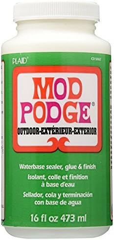 Лак на водна основа Mod Podge, лепило и финишно покритие за използване на открито (16 унция), CS15062 (2 опаковки)