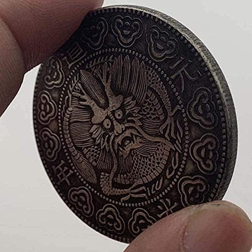 Крал Даогуан Юаньлун Месинг, Антични Колекция Възпоменателни монети от Стария Сребърни Монети Дракон Мед Сребърна
