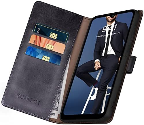 SUANPOT за Samsung Galaxy A03S Чанта-портфейл 【Заключване RFID】 Титуляр за кредитни карти, флип-за награда-книга