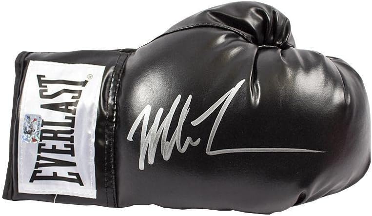 Боксови ръкавици с автограф на Майк Тайсън - Евърласт, Черно Автограф - Боксови ръкавици С автограф