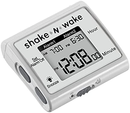 Вибрираща аларма TechTools - Shake N Wake - Часовник-Гривна с тихо будилник - Актуализирана версия с две аларми