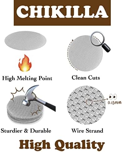 Сита за тръби Chikilla, 50 БР Сита за тръби от неръждаема стомана с диаметър 3/4 инча (0,75) с метална предавателна