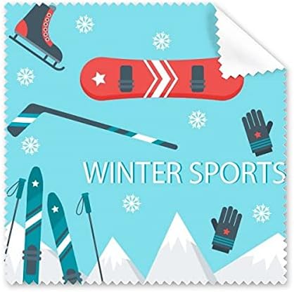 Спортно Ски Екипировка Мультяшная Илюстрация Плат За Почистване на Екрана на Телефона за Пречистване на Точки 5шт