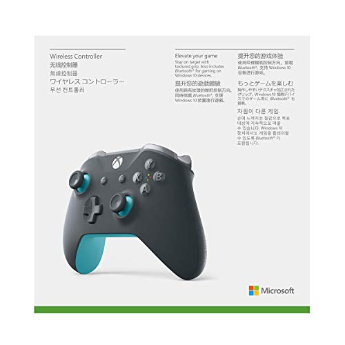 Microsoft - Безжичен контролер за Xbox One и Спечели 10 - Сиво /синьо - WL3-00105 (обновена)