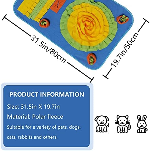 Подложка за кучета LWYKWU Snuffle, играчка-пъзел за кучета / Интерактивна игра-а, който помага за облекчаване на