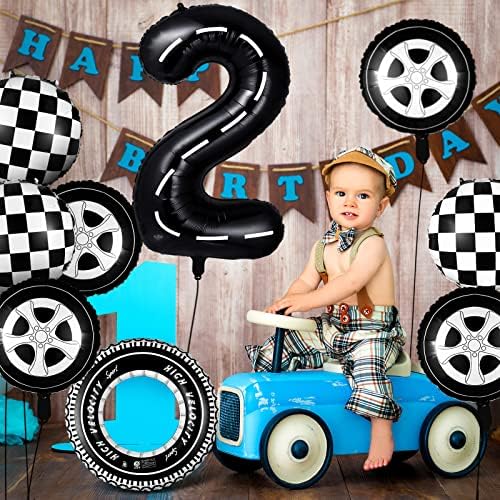 Glimin 13 бр. балони за състезателни автомобили, Аксесоари за парти в чест на рождения Ден на Състезателен автомобил