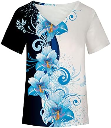 Лятна Есенна Памучен Женска Тениска С Къс Ръкав 2023 Vneck Графична Блуза за Късна Закуска, Тениска за Момичета