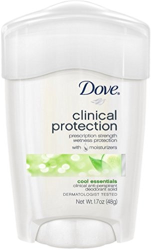 Дезодорант-антиперспиранти Dove Clinical Protection Твърди, Cool Essentials 1,70 унция (опаковка от 4 броя)