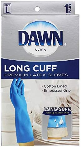 Големи Многократна употреба Латексови Ръкавици Dawn с Дълги Маншети Син цвят