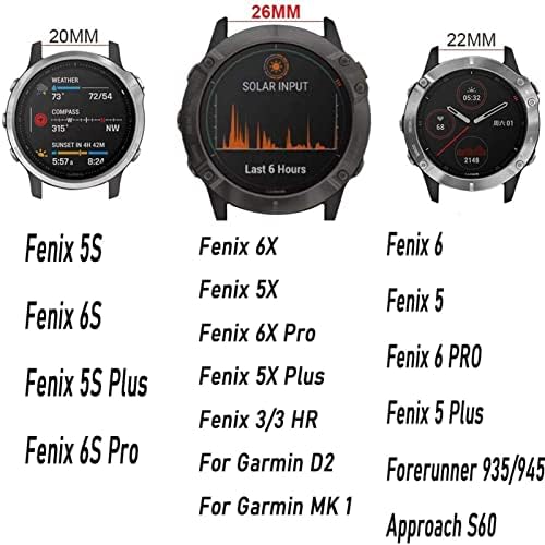SVAPO 26 20 22 мм силикон быстросъемный каишка за часовник Garmin Fenix 6X 7X Watch Easyfit каишка за китката