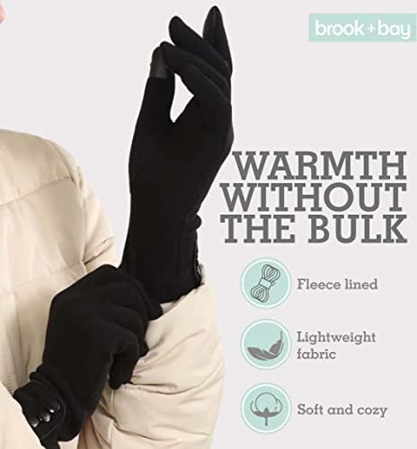 Дамски зимни ръкавици за сензорен екран - Топли и леки ръкавици за сензорен екран за текстови съобщения, шофиране