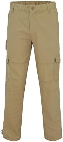 Мъжки панталони са Пролетта и Есента, с Няколко Торби, Улични Работни Панталони От Чист Памук, Мъжки Преки Свободни Панталони Голям Размер