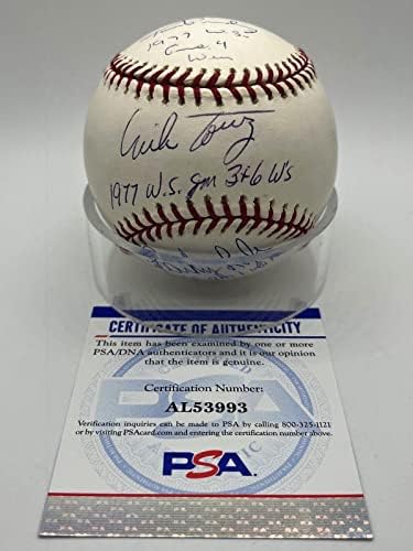 Рон Гидри, Майк Торрез, Спарки Lyle Янкис, Бейзболни топки с Автографи, ДНК PSA - Бейзболни топки С Автографи