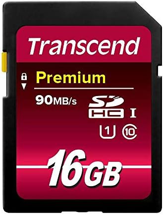 Transcend 16GB SDHC Class10 UHS-I Card Карта памет 400XSD (5 бр.) + Твърд калъф за карта памет + и Високоскоростна