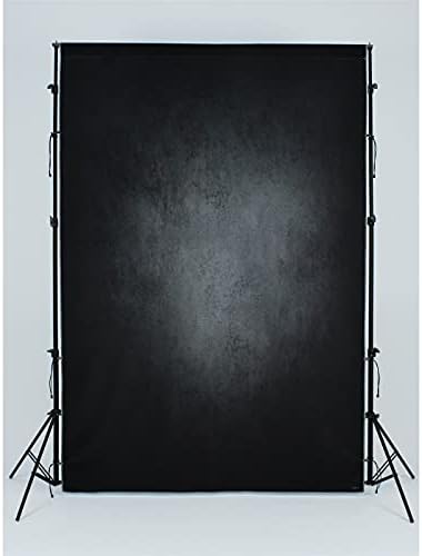 UrcTepics 8x8ft Pro Микрофибър Абстрактен Черен Фон за Снимки на Фона на изстрел в главата Портрети Фонови рисунки,