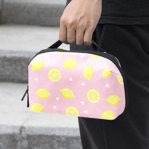 Преносим Електронен Органайзер за Чанти-Торби с Шарките на Резена Лимон, Пътна Чанта За Съхранение на Кабела за