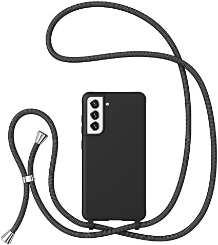 Чанта за носене през рамо ZTOFERA за Samsung Galaxy S21 Plus 5G с Каишка-Кабел, Регулируема Въже, Течен Силиконов