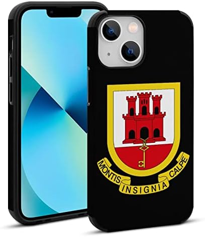 Гербът на Гибралтар Калъф за телефон със защита от надраскване, Съвместим със защитна обвивка за iPhone 13 Mini