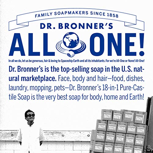 Течен сапун Dr. Bronner's -Pure-Castile (Лавандула, 4 унция) - Произведено на базата на органични масла, на 18-в-1