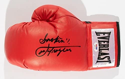 Боксови ръкавици Евърласт с автограф Пуши Joe Frazier от PSA/DNA COA с автограф Auto'd - Боксови ръкавици с автограф